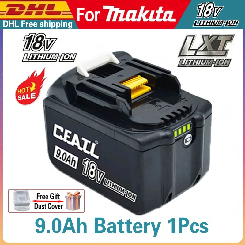 9Ah For Makita 6Ah/4.0Ah/2.0Ah 18V battery replaceable DTW700 DGA404 DDF487 DTD173 DHP488 BL1850 BL1840 BL1860power tools
9Ah For Makita 6Ah/4.0Ah/2.0Ah 18V battery replaceable DTW700 DGA404 DDF487 DTD173 DHP488 BL1850 BL1840 BL1860power tools