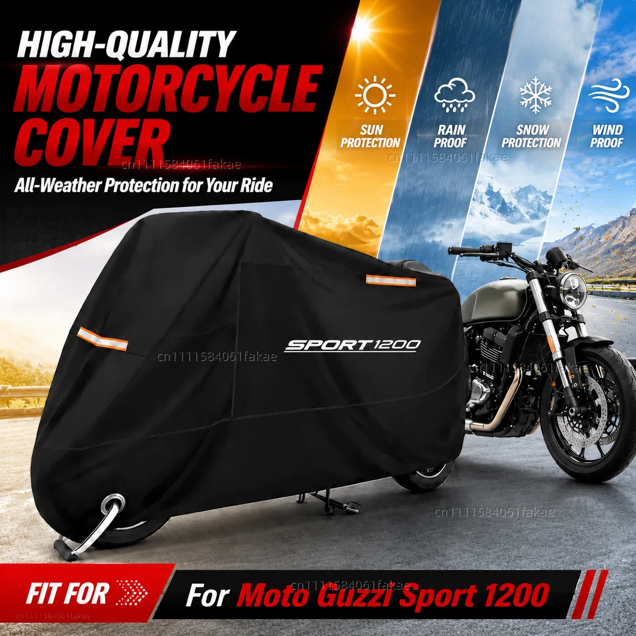 Motorcycle Cover Waterproof Outdoor All Season Dustproof UV Protective Moto Scooter Rain Cover For Moto Guzzi Sport 1200 2006-
Motorcycle Cover Waterproof Outdoor All Season Dustproof UV Protective Moto Scooter Rain Cover For Moto Guzzi Sport 1200 2006-