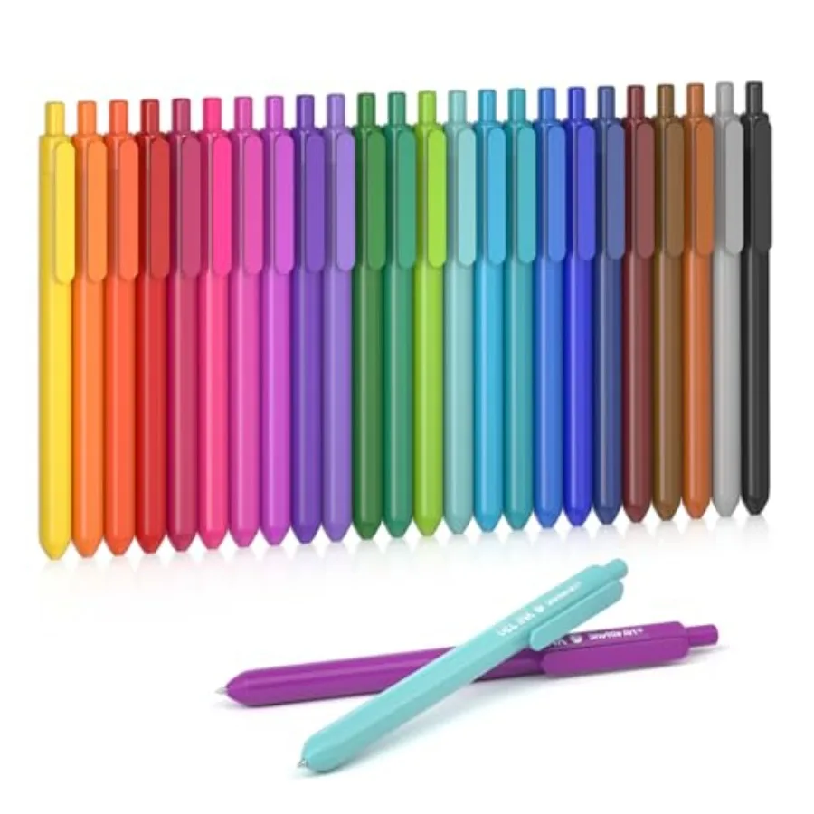 Colored Retractable Gel Pens, Bright Ink, Cute Pens 0.7mm Fine Point Quick Drying for Writing Drawing Journaling Note Taking Sc
Colored Retractable Gel Pens, Bright Ink, Cute Pens 0.7mm Fine Point Quick Drying for Writing Drawing Journaling Note Taking Sc