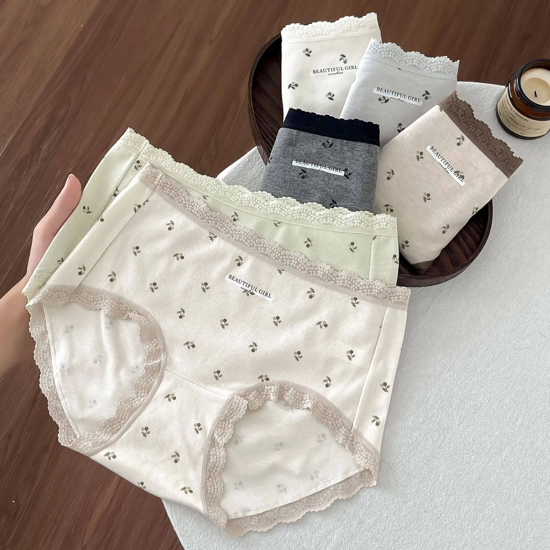 Cherry Printed Underwears Women 10A Antibacterial Panties Cute Ladies Girls Briefs Mid-Waist Underpants Sexy Lingerie Ins Panty
Cherry Printed Underwears Women 10A Antibacterial Panties Cute Ladies Girls Briefs Mid-Waist Underpants Sexy Lingerie Ins Panty