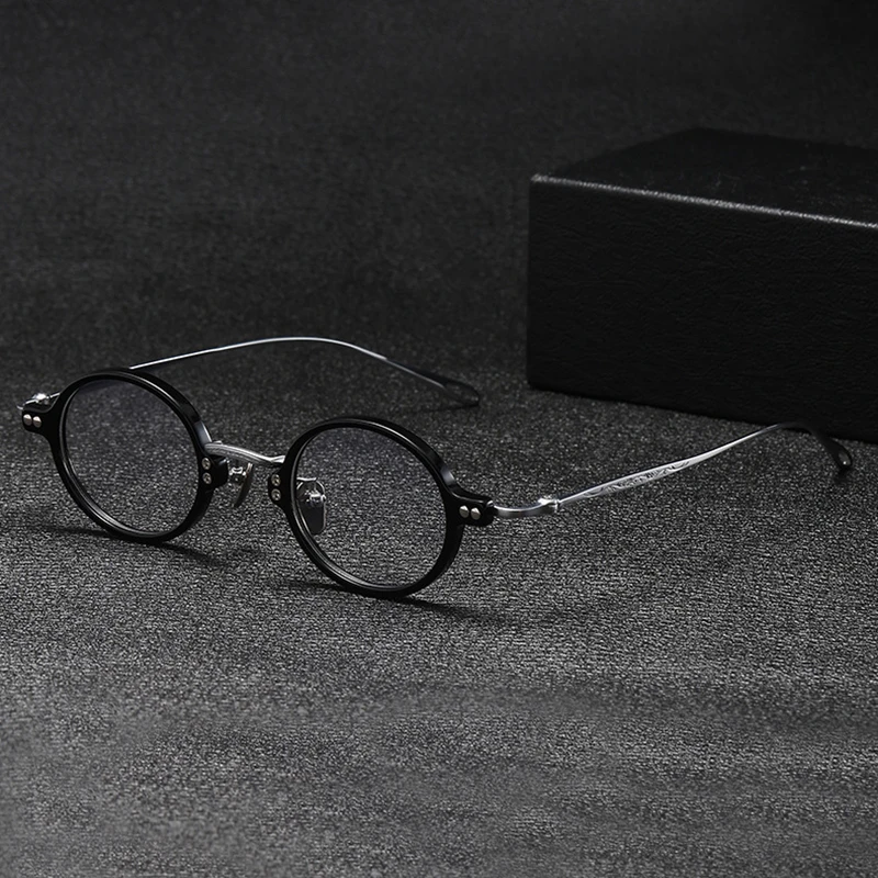 Classic Vintage Titanium Acetate Glasses Frame for Men Women Retro Round Myopia Eyeglasses Handmade Optical Prescription Eyewear
Classic Vintage Titanium Acetate Glasses Frame for Men Women Retro Round Myopia Eyeglasses Handmade Optical Prescription Eyewear