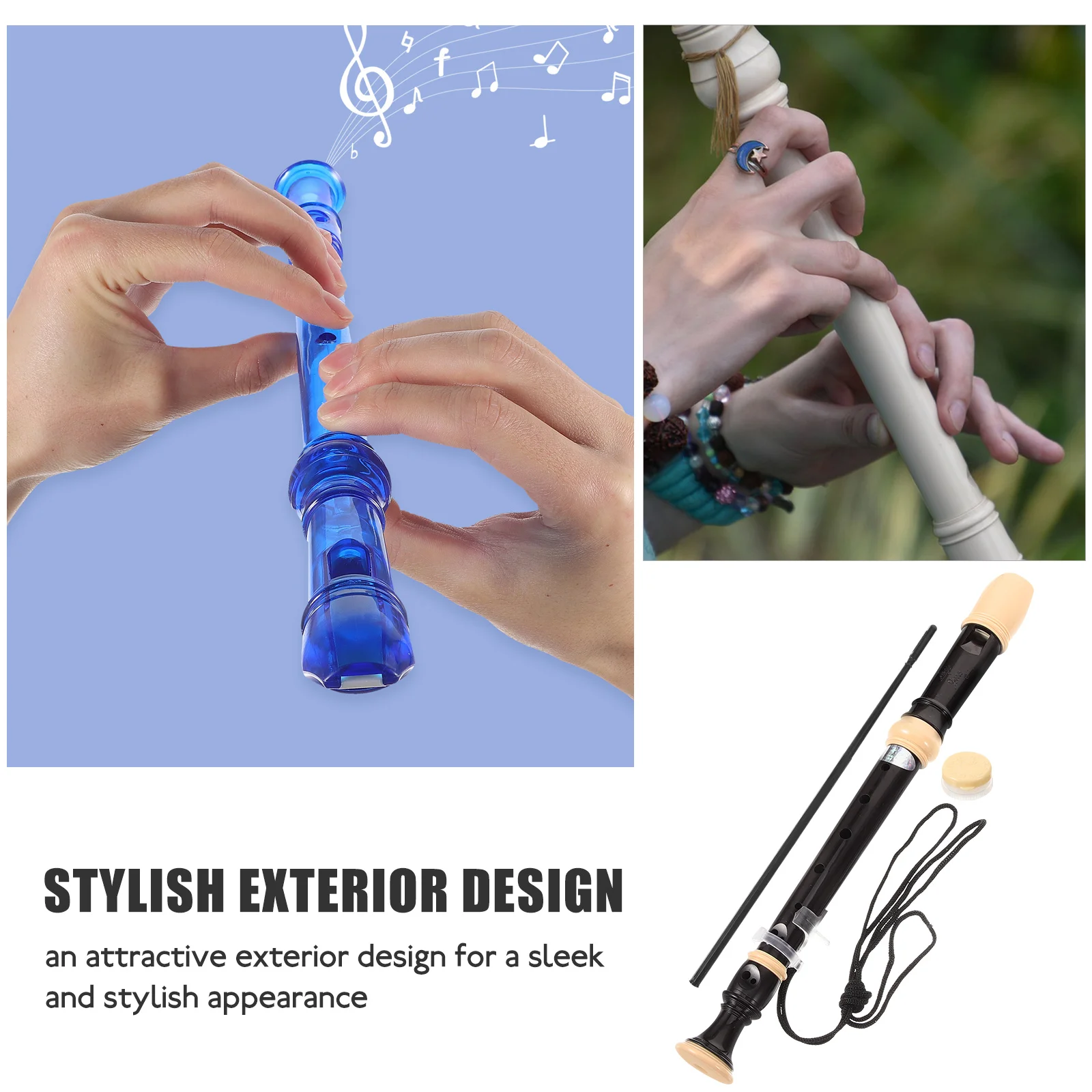 1 Set Resin Recorder 8 Hole Flute For Beginners Teens Practice Instrument With Cleaning Rod Durable Stylish Design Complete
1 Set Resin Recorder 8 Hole Flute For Beginners Teens Practice Instrument With Cleaning Rod Durable Stylish Design Complete