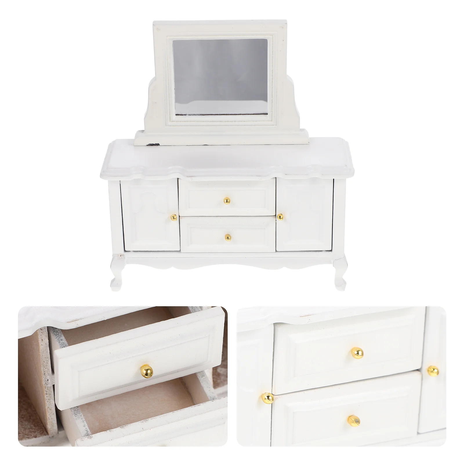 Toy Mini Dresser House Furniture Micro Landscape Models Mirror Supplies White Dressing Table Decor
Toy Mini Dresser House Furniture Micro Landscape Models Mirror Supplies White Dressing Table Decor