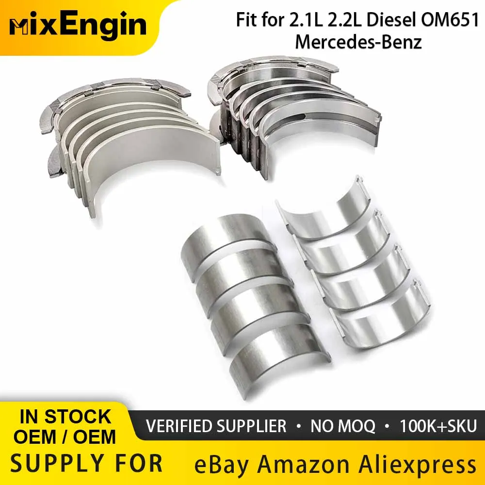 Engine CRANKSHAFT Main&Con Rod Bearing Sets STD Fit 2.1 2.2 L OM651 For Mercedes-Benz W639 SPRINTER Jeep 2.1L 2.2L Diesel
Engine CRANKSHAFT Main&Con Rod Bearing Sets STD Fit 2.1 2.2 L OM651 For Mercedes-Benz W639 SPRINTER Jeep 2.1L 2.2L Diesel
