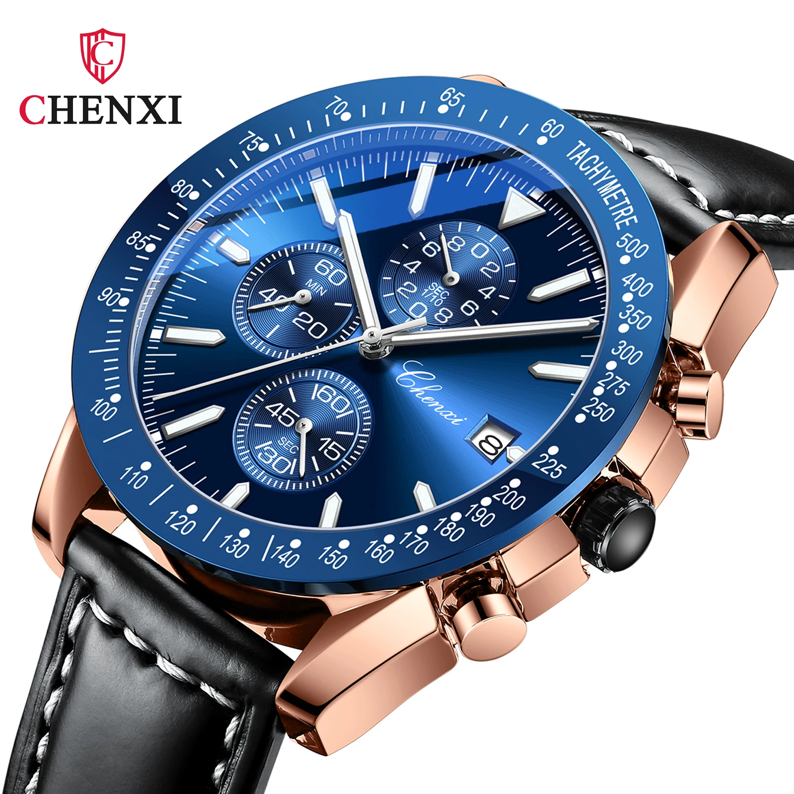 CHENXI Sports Mens Outdoor Watches Multifunctional Belt Chronograph Luminous Waterproof Wristwatch Men Watch Relogio Masculino
CHENXI Sports Mens Outdoor Watches Multifunctional Belt Chronograph Luminous Waterproof Wristwatch Men Watch Relogio Masculino