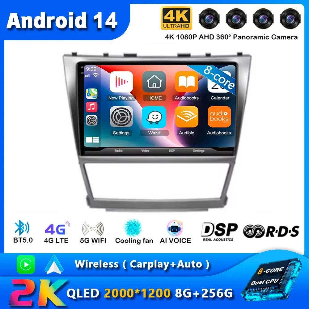 QLED Android 14 For Toyota Camry 40 2006 - 2011 DSP AGPS Car Radio Multimedia Video Player Autoradio Stereo Head Unit WIFI 4G
QLED Android 14 For Toyota Camry 40 2006 - 2011 DSP AGPS Car Radio Multimedia Video Player Autoradio Stereo Head Unit WIFI 4G