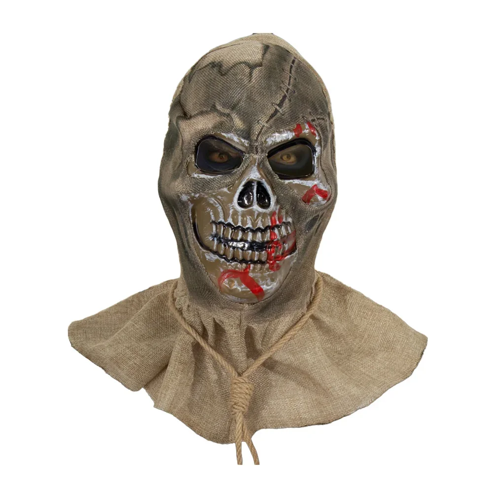 Horror Scarecrow Skull Demon Mask Cosplay Bloody Burlap Skeleton Helmet Halloween Dress Up Carnival Party Costume Props
Horror Scarecrow Skull Demon Mask Cosplay Bloody Burlap Skeleton Helmet Halloween Dress Up Carnival Party Costume Props
