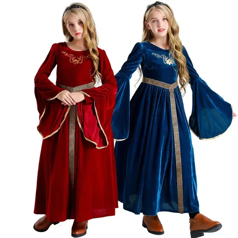 Kids Medieval Girls Retro Party Dress Child Halloween Costume Cosplay Court Noble Robe Ancient Bell Sleeve Princess Costume
Kids Medieval Girls Retro Party Dress Child Halloween Costume Cosplay Court Noble Robe Ancient Bell Sleeve Princess Costume