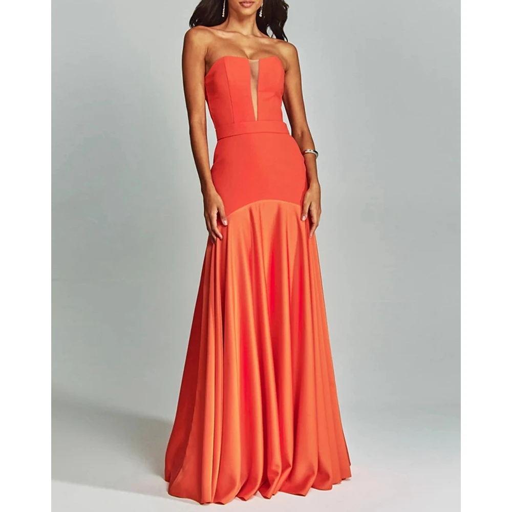 Women's V-Neck Sheer Bustier Party Dress – Long Sleeveless Bodycon A-Line Evening Gown
Women's V-Neck Sheer Bustier Party Dress – Long Sleeveless Bodycon A-Line Evening Gown