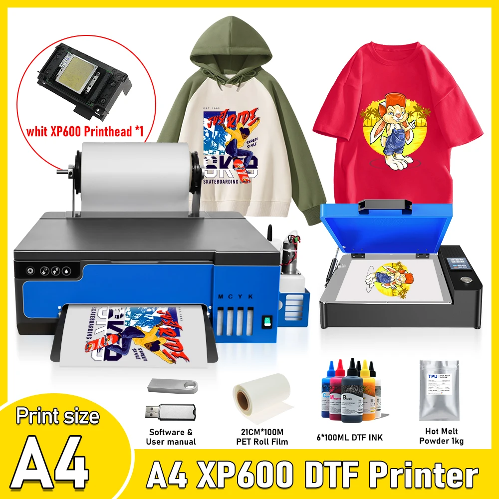 A4 DTF Printer For Epson XP600 Direct to Film Cloths Printing Machine Heat Transfer impresora DTF a4 Printer For T-shirt Hoodies
A4 DTF Printer For Epson XP600 Direct to Film Cloths Printing Machine Heat Transfer impresora DTF a4 Printer For T-shirt Hoodies