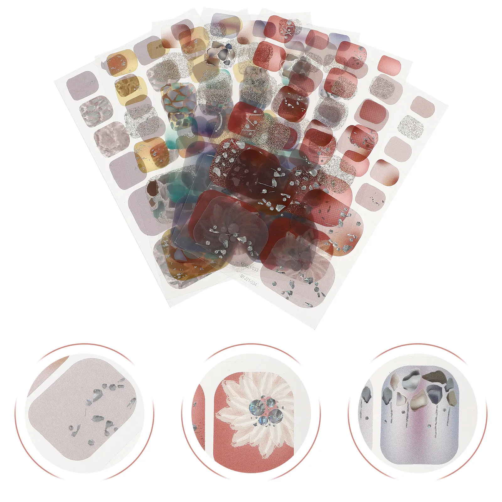 Nail Art Stickers 6 Sheets Toe Polish Glitter Toenails Summer File Kit Rhinestone Beauty Pvc Waterproof Women Nail Decorations
Nail Art Stickers 6 Sheets Toe Polish Glitter Toenails Summer File Kit Rhinestone Beauty Pvc Waterproof Women Nail Decorations
