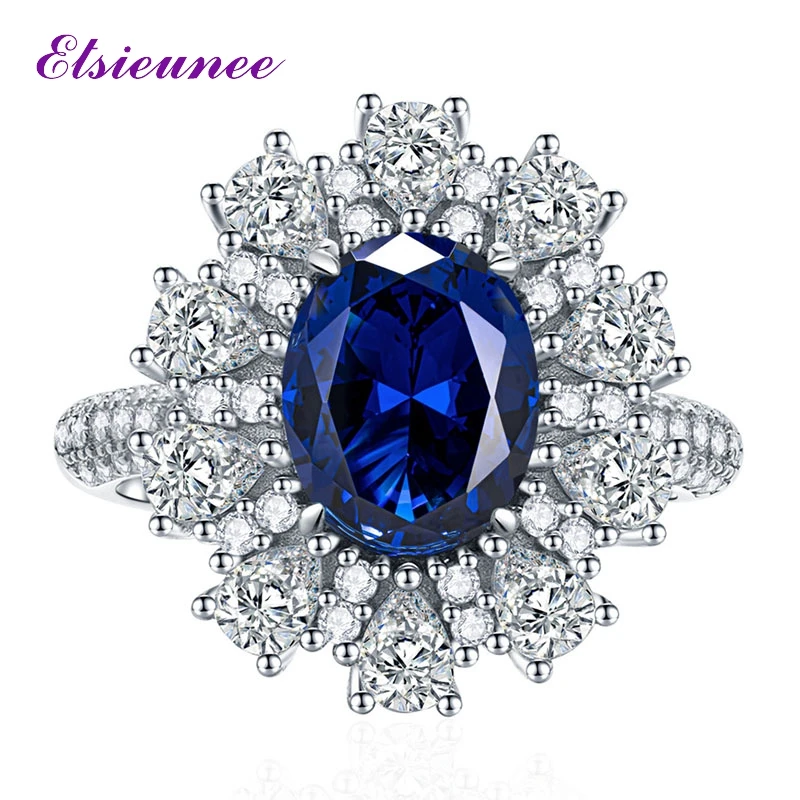 ELSIEUNEE Luxury 925 Sterling Silver 8x10MM 3CT Oval Cut Sapphire High Carbon Diamond Ring Anniversary Party Fine Jewelry Gift
ELSIEUNEE Luxury 925 Sterling Silver 8x10MM 3CT Oval Cut Sapphire High Carbon Diamond Ring Anniversary Party Fine Jewelry Gift