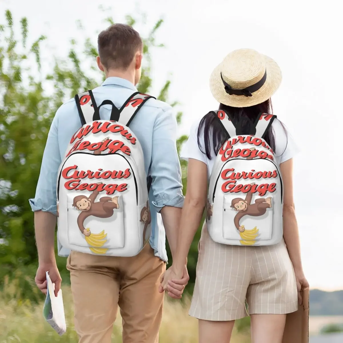 Curious George Monkey Cartoon Teenage Backpack Sports Student Business TV Series Daypack for Men Women Laptop Canvas Bags
Curious George Monkey Cartoon Teenage Backpack Sports Student Business TV Series Daypack for Men Women Laptop Canvas Bags