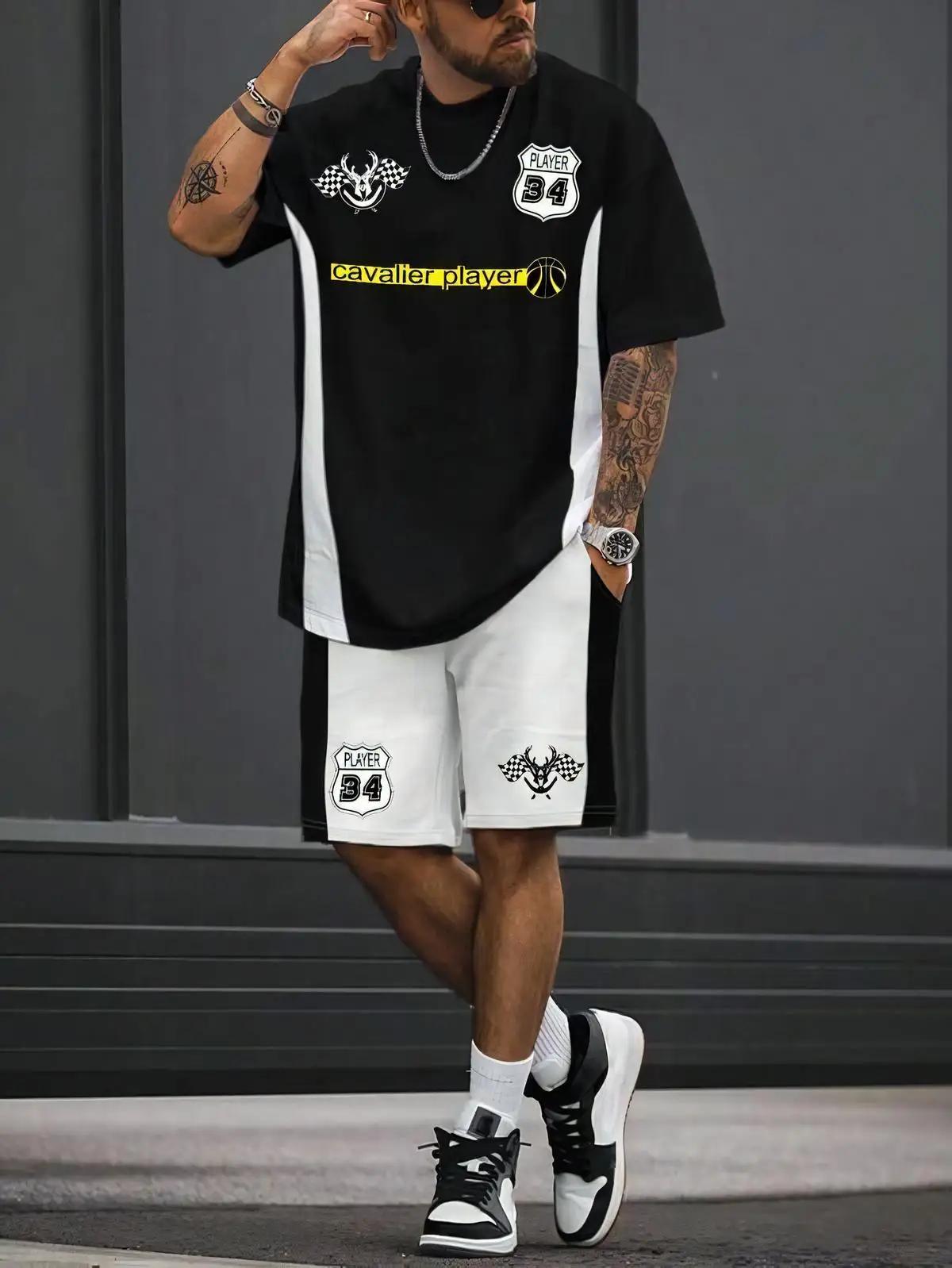 Мужской комплект Cavalier Player, летняя футболка, шорты, спортивные костюмы из 2 предметов, в полоску, уличный стиль, повседневная спортивная мужская одежда, мужская одежда
Мужской комплект Cavalier Player, летняя футболка, шорты, спортивные костюмы из 2 предметов, в полоску, уличный стиль, повседневная спортивная мужская одежда, мужская одежда