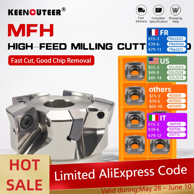 MFH050R/063R/080R/100R milling cutter High-precision anti-vibration knife Equipped with blade SOMT140520ER-GM Turning Tool
MFH050R/063R/080R/100R milling cutter High-precision anti-vibration knife Equipped with blade SOMT140520ER-GM Turning Tool