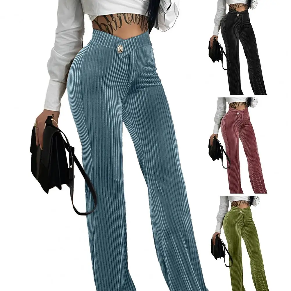 Women Wide-leg Pants Stylish Women's High Waist Striped Wide Leg Pants Comfortable Elastic Waist Stretchy Fabric for Spring Fall
Women Wide-leg Pants Stylish Women's High Waist Striped Wide Leg Pants Comfortable Elastic Waist Stretchy Fabric for Spring Fall