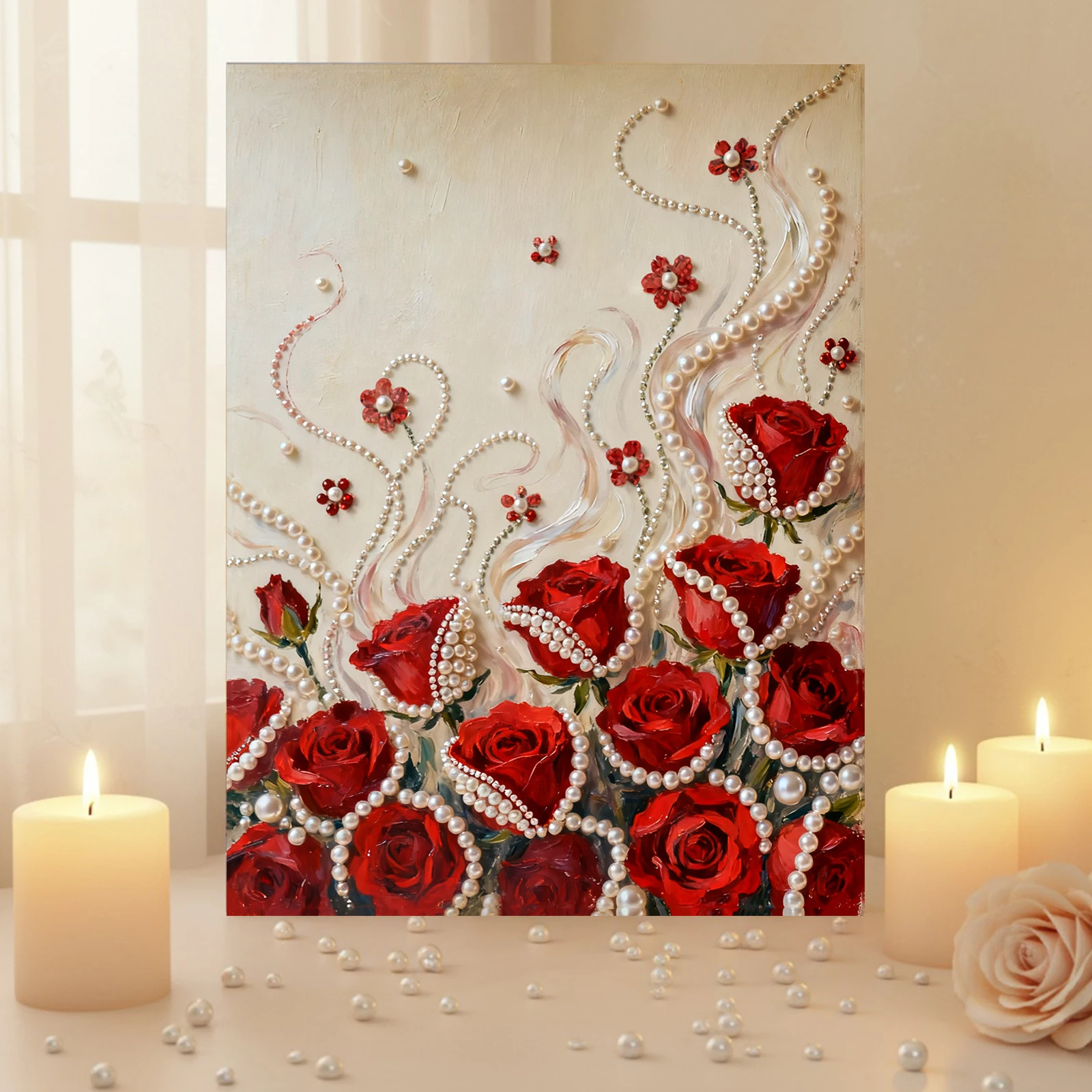 Rose DIY Pearl Painting Kit for Adult Gift Home Wall Decor 40x50cm With Frame
Rose DIY Pearl Painting Kit for Adult Gift Home Wall Decor 40x50cm With Frame