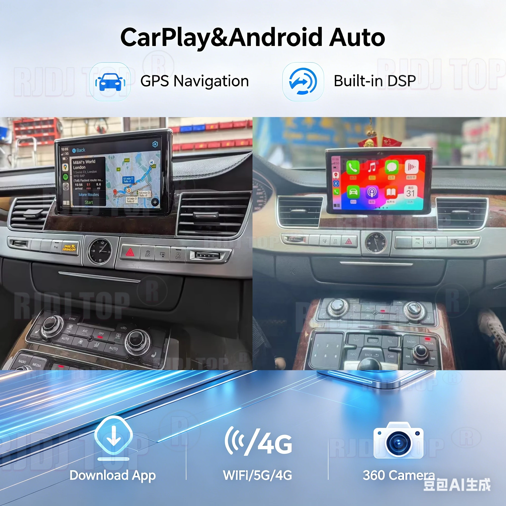 Android 13 For Audi A8 2011 2012 2013-2017 Car Player Radio Wireless Carplay GPS Navigation Stereo Audio Android Auto Head Unit
Android 13 For Audi A8 2011 2012 2013-2017 Car Player Radio Wireless Carplay GPS Navigation Stereo Audio Android Auto Head Unit