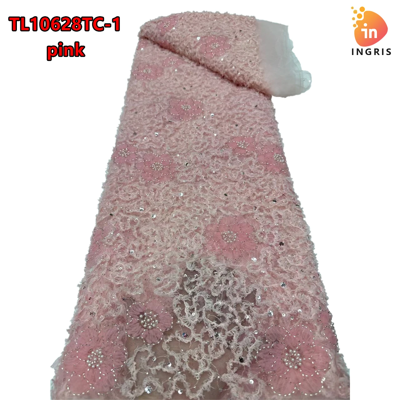 Кружевная ткань с 3D цветами и бусинами, ткань с мятно-синими бусинами, женские платья, африканская ткань для сетчатого шитья TL10628TC
Кружевная ткань с 3D цветами и бусинами, ткань с мятно-синими бусинами, женские платья, африканская ткань для сетчатого шитья TL10628TC