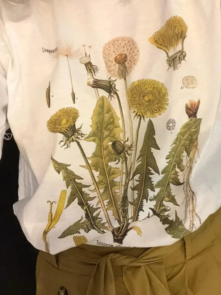Cotton Dandelion Graphic Printed T Shirt Hiking Shirt Fashion Women Shortsleeve Print Tee Shirts Female Y2k Blouse Clothing
Cotton Dandelion Graphic Printed T Shirt Hiking Shirt Fashion Women Shortsleeve Print Tee Shirts Female Y2k Blouse Clothing