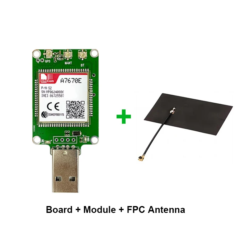 A7670E USB Donlge With Antenna A7670E-LASE SIMCOM 4G 2G LTE CAT1 Module IOT Project Cellular Modem for Europe/Middle East/Africa
A7670E USB Donlge With Antenna A7670E-LASE SIMCOM 4G 2G LTE CAT1 Module IOT Project Cellular Modem for Europe/Middle East/Africa