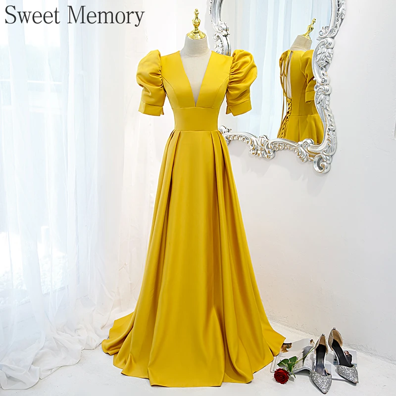 F2163 Роскошное желтое атласное платье по индивидуальному заказу 2025 Sweet Memory, платья для выпускного вечера с открытой спиной для женщин, вечернее, свадебное, вечернее, коктейльное платье
F2163 Роскошное желтое атласное платье по индивидуальному заказу 2025 Sweet Memory, платья для выпускного вечера с открытой спиной для женщин, вечернее, свадебное, вечернее, коктейльное платье