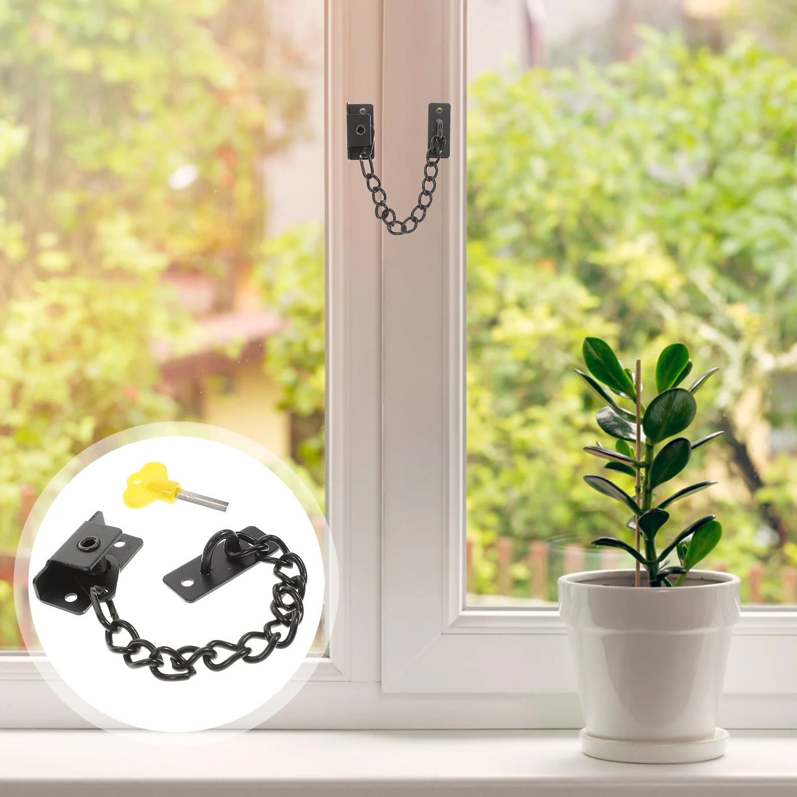 Window Security Lock Safety Chain Door Locks for Doors Indoor Black Stainless Steel Child The
Window Security Lock Safety Chain Door Locks for Doors Indoor Black Stainless Steel Child The