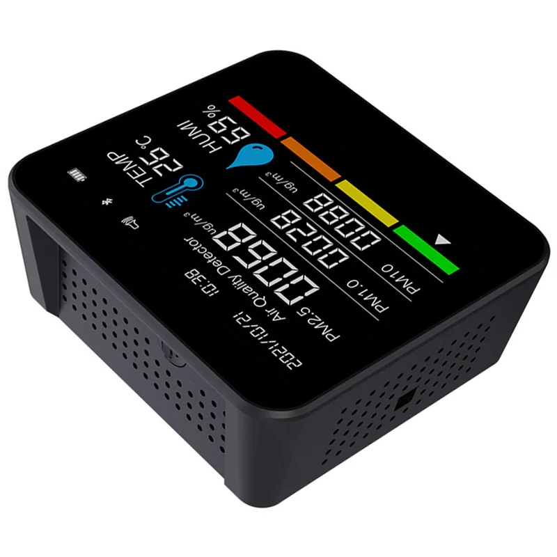 AD41-9-in-1 Air Quality Monitor CO2 Meter APP BT Carbon Dioxide Detector PM2.5 PM1.0 PM10 Temperature Humidity CO2
AD41-9-in-1 Air Quality Monitor CO2 Meter APP BT Carbon Dioxide Detector PM2.5 PM1.0 PM10 Temperature Humidity CO2
