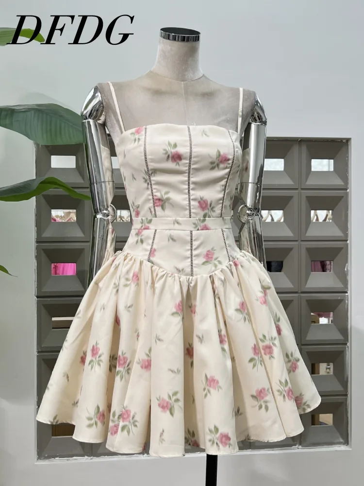 DFDG Women’s 2025 Sweet Floral Print Off Shoulder Spaghetti Straps Short Dress Beach Vacation Summer Simple Design Womens Dresse
DFDG Women’s 2025 Sweet Floral Print Off Shoulder Spaghetti Straps Short Dress Beach Vacation Summer Simple Design Womens Dresse