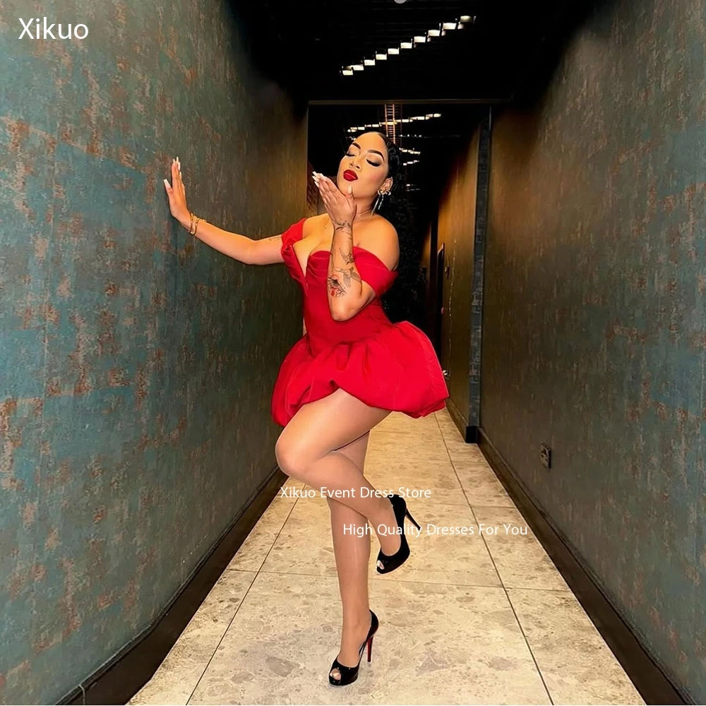Xikuo New Red Above Knee Women Prom Dress Sexy Sweetheart Satin Pleated Girls Short Birthday Gowns Robes De Soirée Customized
Xikuo New Red Above Knee Women Prom Dress Sexy Sweetheart Satin Pleated Girls Short Birthday Gowns Robes De Soirée Customized