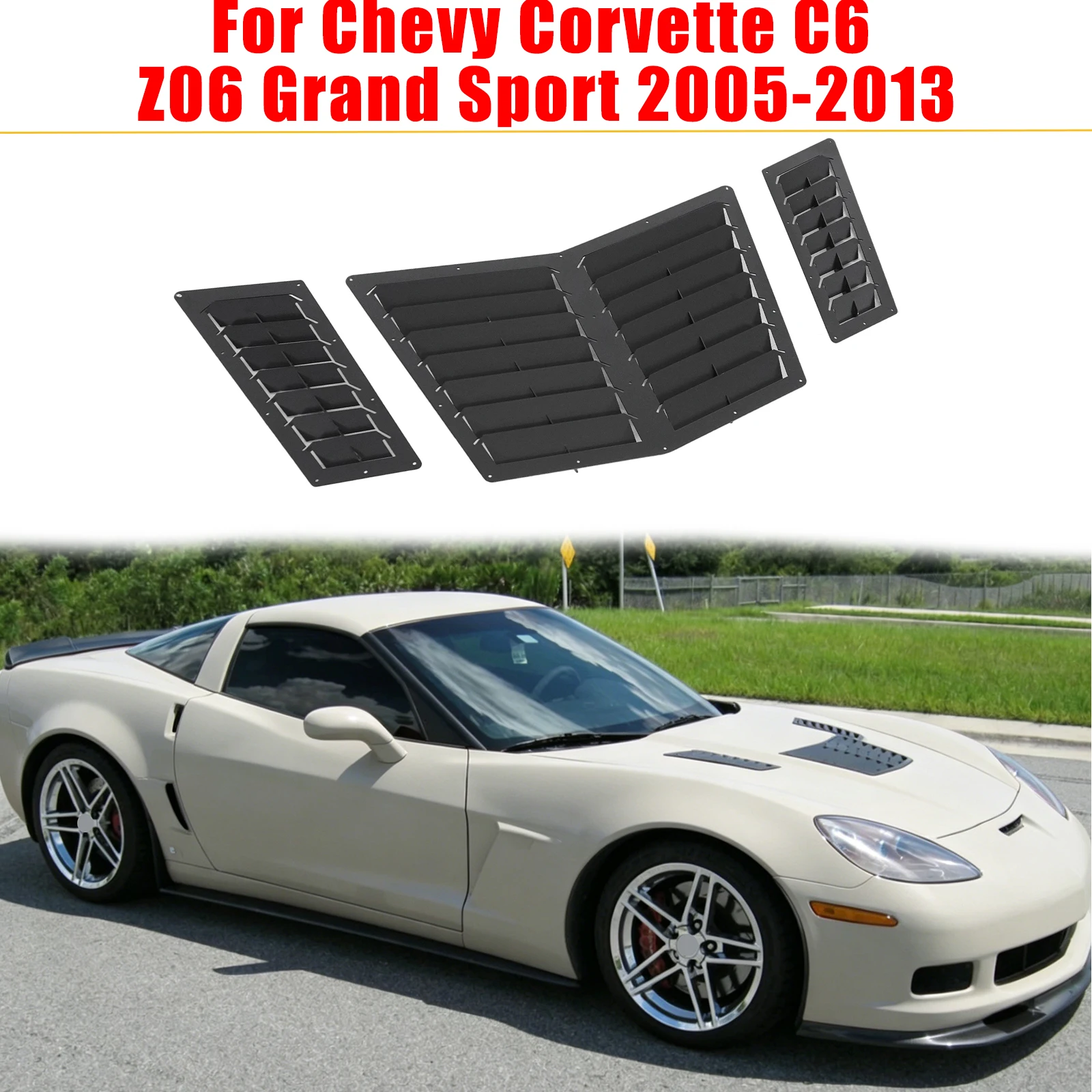 For Chevrolet Corvette C6 Z06 Grand Sport 2005-2013 Vented Heat Extractor Hood Louvers Scoop Black Aluminum Plate Body Kit
For Chevrolet Corvette C6 Z06 Grand Sport 2005-2013 Vented Heat Extractor Hood Louvers Scoop Black Aluminum Plate Body Kit