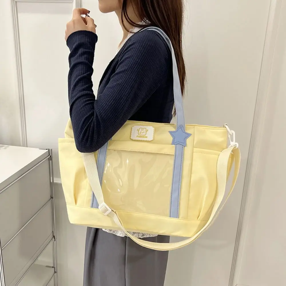 Нейлоновая прозрачная сумка Itabag, большая вместительная водонепроницаемая сумка-мессенджер, кукла-идол, значок, дисплей, студенческая школьная сумка-тоут, сумки на плечо 
Нейлоновая прозрачная сумка Itabag, большая вместительная водонепроницаемая сумка-мессенджер, кукла-идол, значок, дисплей, студенческая школьная сумка-тоут, сумки на плечо