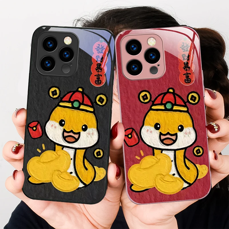 Happy little snake For iPhone 16 Plus 15 14 13 12 Mini 11 Pro Max X XS XR 7 8 Plus 2022 Tempered Glass Phone Case
Happy little snake For iPhone 16 Plus 15 14 13 12 Mini 11 Pro Max X XS XR 7 8 Plus 2022 Tempered Glass Phone Case