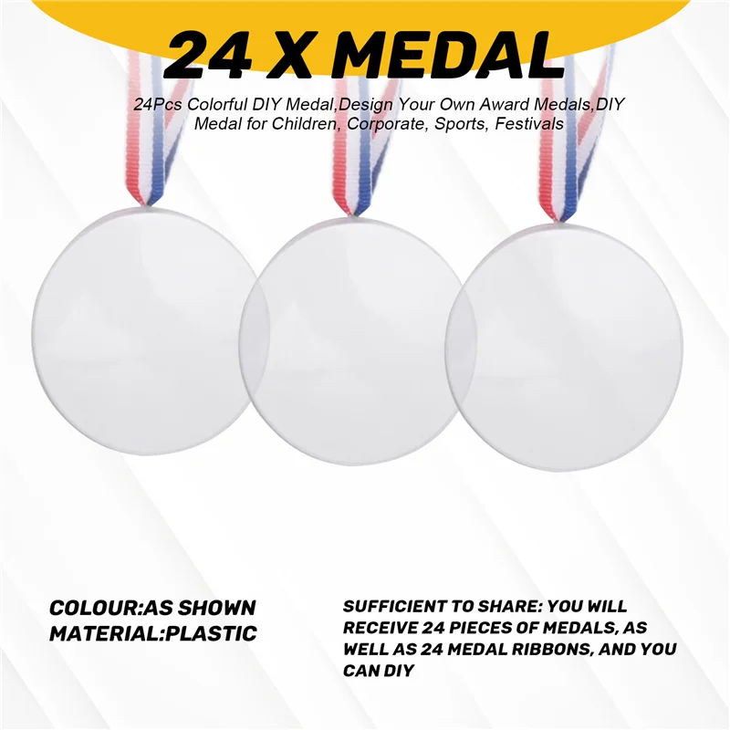 RTENTE-24Pcs Colorful DIY Medal Design Your Own Award Medals,DIY Medal For Children, Corporate, Sports, Festivals
RTENTE-24Pcs Colorful DIY Medal Design Your Own Award Medals,DIY Medal For Children, Corporate, Sports, Festivals