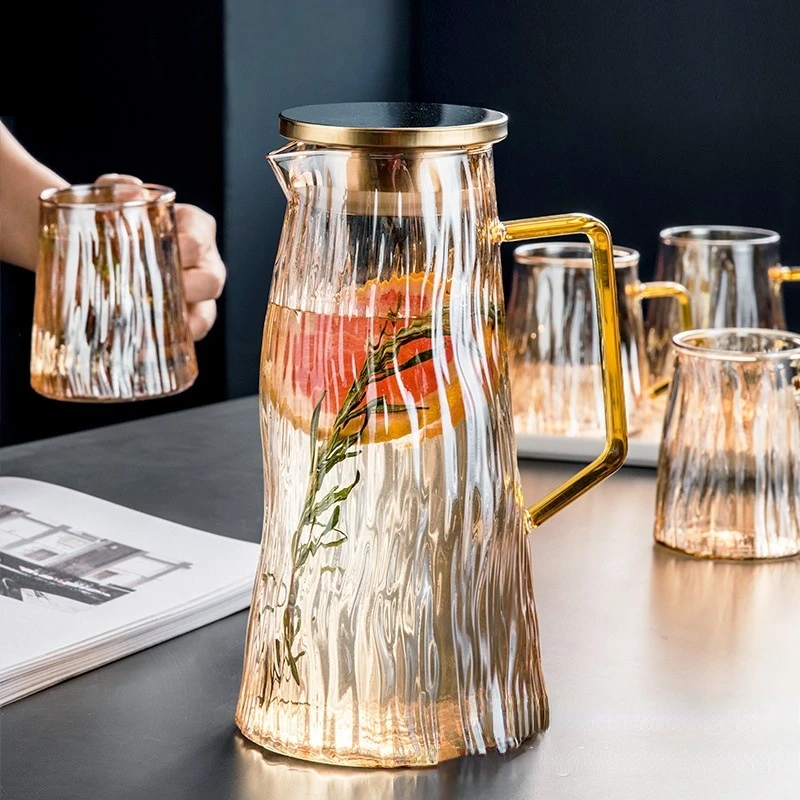 Glass Water Pot Cold Water Bottle Handle Water Kettle Transparent Heat Resistant Juice Teapot Pitcher Glacial Stria Water Pot
Glass Water Pot Cold Water Bottle Handle Water Kettle Transparent Heat Resistant Juice Teapot Pitcher Glacial Stria Water Pot