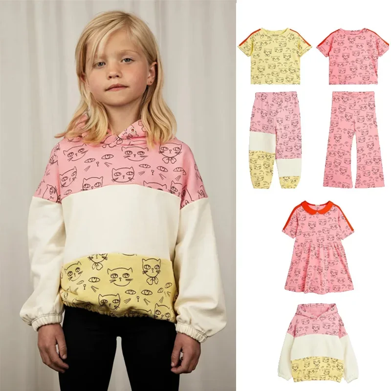 2024 Spring Summer Girls Short-sleeved T-shirt Cartoon Kawaii Cat Children's Hoodies Pink Top Pants Toddler Girl Clothes
2024 Spring Summer Girls Short-sleeved T-shirt Cartoon Kawaii Cat Children's Hoodies Pink Top Pants Toddler Girl Clothes
