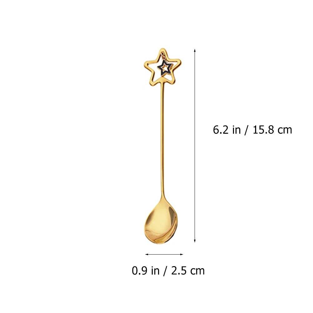 6pcs Star Pendant Spoon Stainless Steel Coffee Dessert Mixing Spoons High Quality Scoop Boxed Beverages Ice Cream Practical Use
6pcs Star Pendant Spoon Stainless Steel Coffee Dessert Mixing Spoons High Quality Scoop Boxed Beverages Ice Cream Practical Use