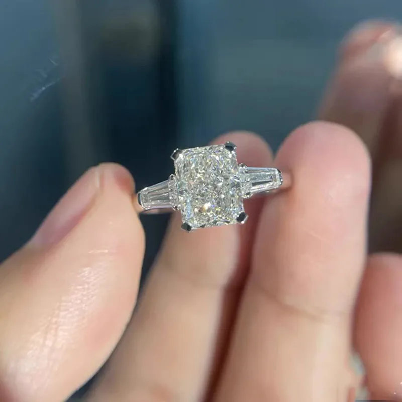 IGI Lab Growing Diamond Ring Radiant D Color 1 2 3Ct Solid 14K White Gold Ring Diamond wedding ring Factory Engagement Ring
IGI Lab Growing Diamond Ring Radiant D Color 1 2 3Ct Solid 14K White Gold Ring Diamond wedding ring Factory Engagement Ring