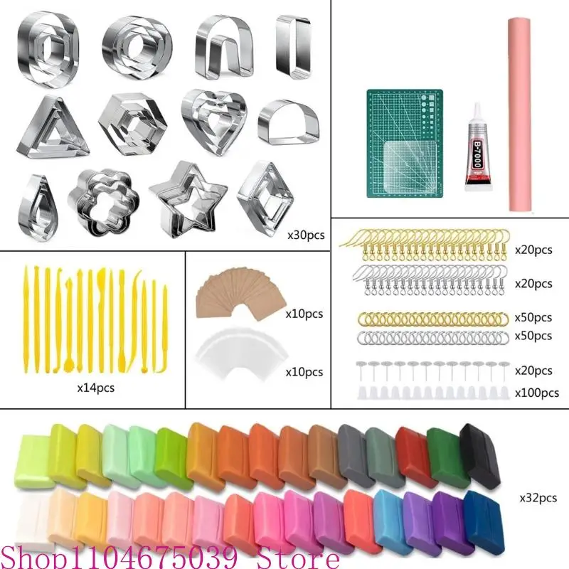 5asd 360 PCS Stainless Steel Clay Cutters with Earring Hooks Jump Rings Colored Clay for Clay Earring Jewelry Making
5asd 360 PCS Stainless Steel Clay Cutters with Earring Hooks Jump Rings Colored Clay for Clay Earring Jewelry Making