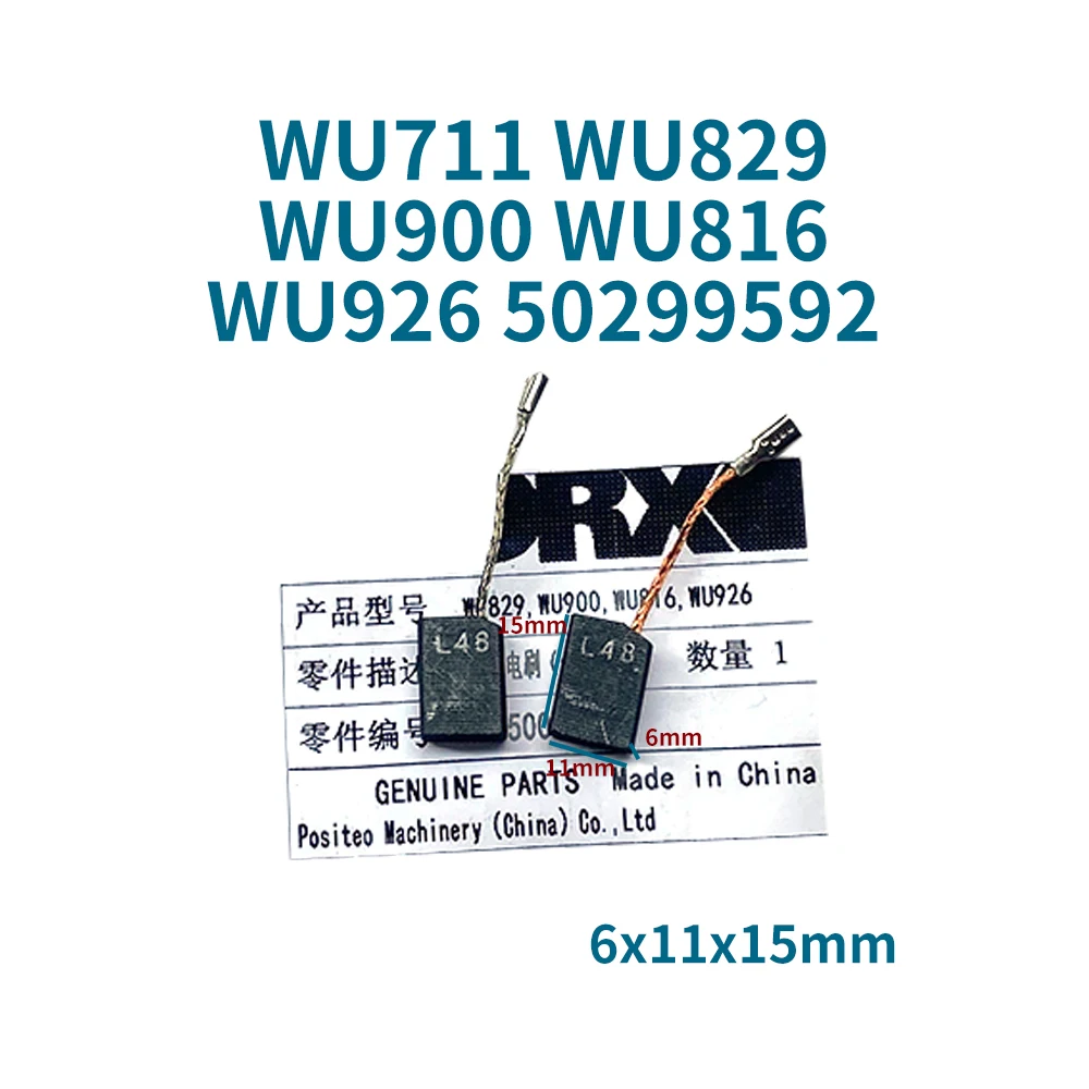 L48 Carbon Brush for Worx WU711 WU829 WU900 WU816 WU926 50299592 Genuine Carbon Brushes Angle Grinder Replacement Accessories
L48 Carbon Brush for Worx WU711 WU829 WU900 WU816 WU926 50299592 Genuine Carbon Brushes Angle Grinder Replacement Accessories