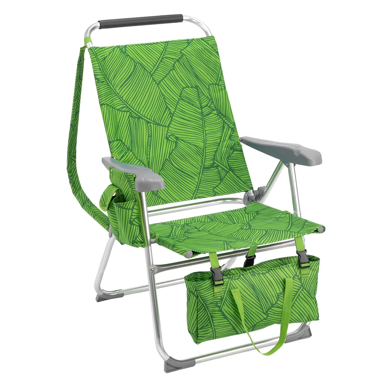 7-Position Adjustable Aluminum Beach Chair Summer Palm Print with Headrest Cup Holder Storage Bag 265 LBS
7-Position Adjustable Aluminum Beach Chair Summer Palm Print with Headrest Cup Holder Storage Bag 265 LBS