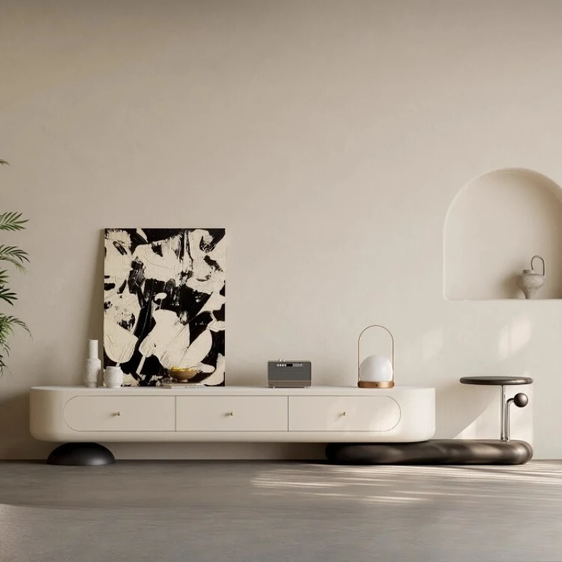 French microcrystalline telescopic TV cabinet living room home cream style high-end TV cabinet
French microcrystalline telescopic TV cabinet living room home cream style high-end TV cabinet