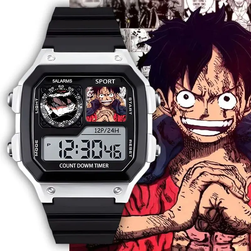 One Piece Anime Watch Student Electronic Watch Multi-Function Waterproof Watch Cartoon Monkey D. Luffy Roronoa Zoro Holiday Gift
One Piece Anime Watch Student Electronic Watch Multi-Function Waterproof Watch Cartoon Monkey D. Luffy Roronoa Zoro Holiday Gift
