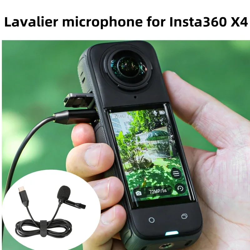 Петличный микрофон для Insta360 X4, Спортивная камера, записывающий микрофон, интерфейс Type C, аксессуары для микрофона
Петличный микрофон для Insta360 X4, Спортивная камера, записывающий микрофон, интерфейс Type C, аксессуары для микрофона
