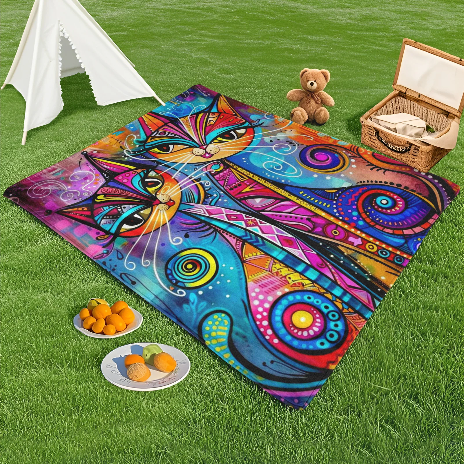 Colorful Cat With Geometric Shapes And Line Patterns Outdoor Blanket For Vibrant And Trendy Outdoor Decor Enhancement
Colorful Cat With Geometric Shapes And Line Patterns Outdoor Blanket For Vibrant And Trendy Outdoor Decor Enhancement