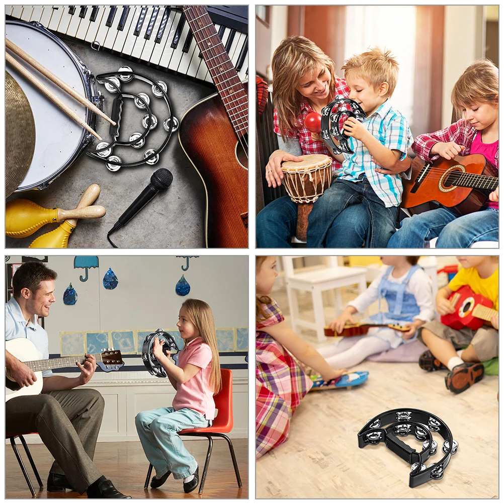 Black Hand Bell Music Instruments KTV Party Hand Shaking Tambourine Percussion Toys for Babies and Kids
Black Hand Bell Music Instruments KTV Party Hand Shaking Tambourine Percussion Toys for Babies and Kids