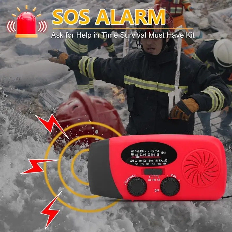 Crank Radio Camping Radio Reading Light Headphone Jack Solar Panel Survival Gear for Wilderness Camping Disaster Trip Home
Crank Radio Camping Radio Reading Light Headphone Jack Solar Panel Survival Gear for Wilderness Camping Disaster Trip Home