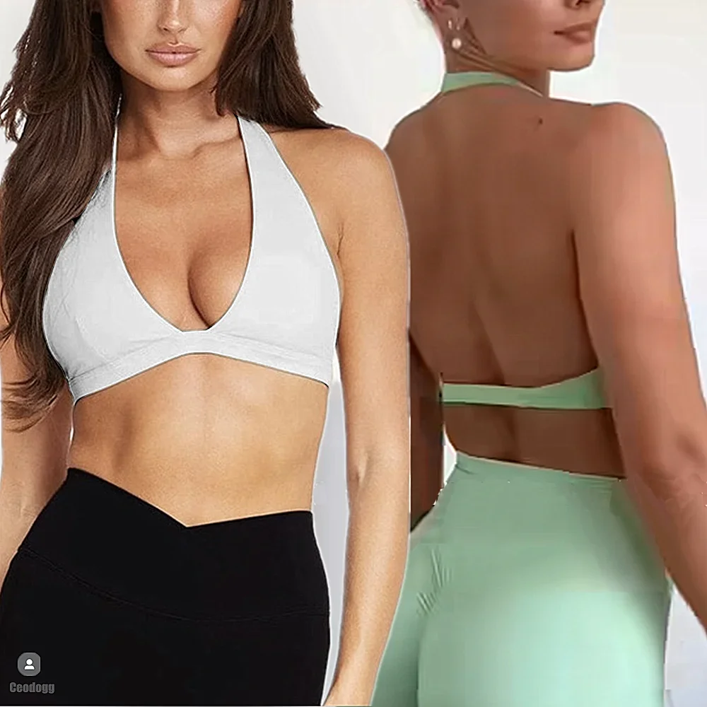 2024 Nylon Halter Women Compression Lightweight Shockproof V Neck Sports Bra Outdoor Sports Running Bra Fitness Yoga Bra
2024 Nylon Halter Women Compression Lightweight Shockproof V Neck Sports Bra Outdoor Sports Running Bra Fitness Yoga Bra