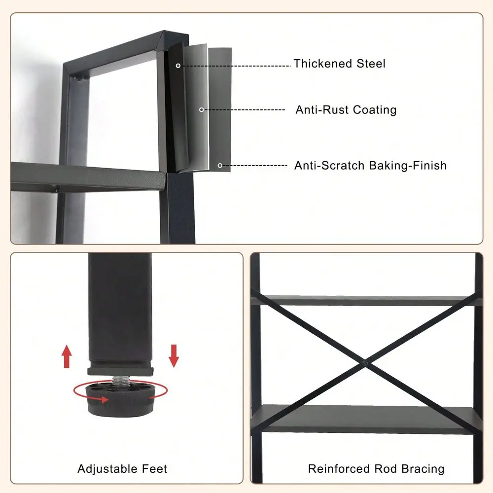 FiveTier Wrought Iron Trapezoidal Shelving Unit, MultiFunctional Bookshelf And Storage Rack, Suitable For Bedrooms, Living Room
FiveTier Wrought Iron Trapezoidal Shelving Unit, MultiFunctional Bookshelf And Storage Rack, Suitable For Bedrooms, Living Room