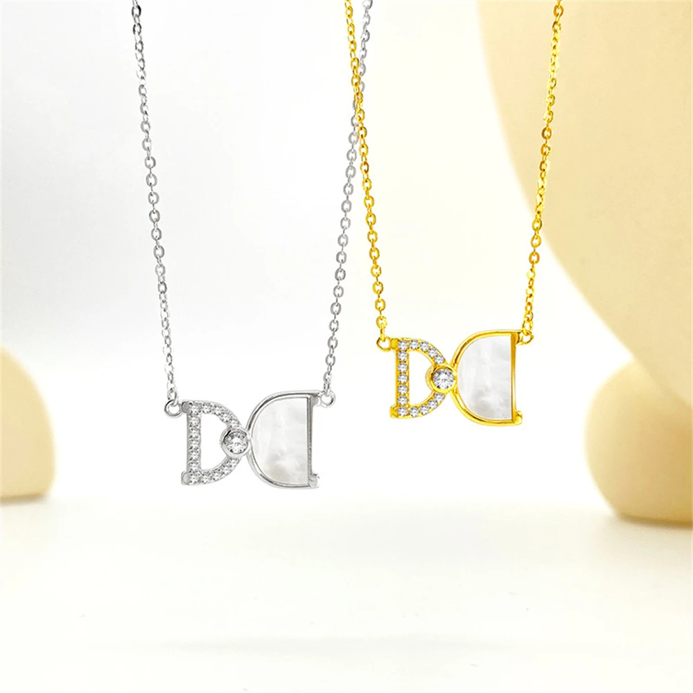 Ожерелье из стерлингового серебра 925 пробы с надписью «I Do» и цирконом, женский кулон из натурального перламутра, аксессуар
Ожерелье из стерлингового серебра 925 пробы с надписью «I Do» и цирконом, женский кулон из натурального перламутра, аксессуар
